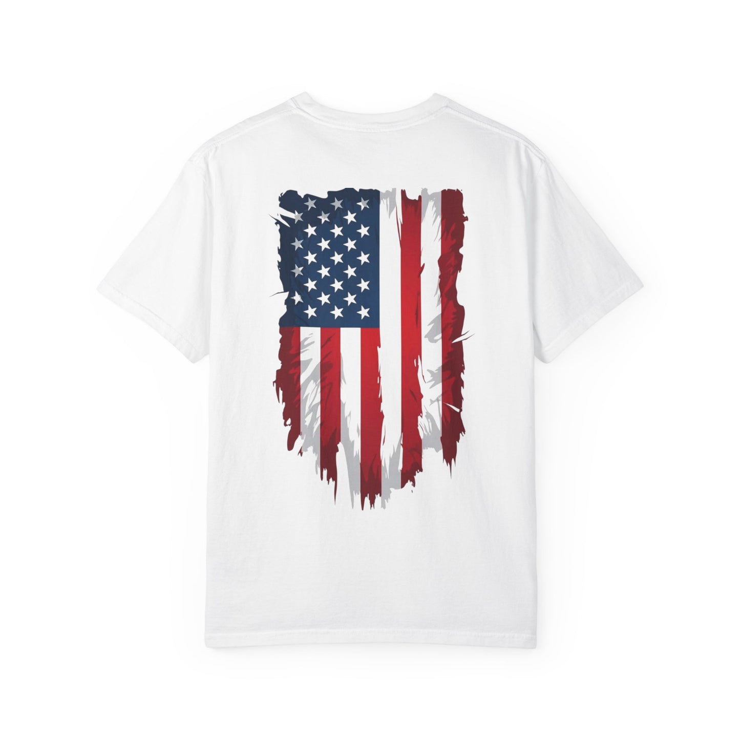 Patriotic Unisex Garment-Dyed T-Shirt - American Flag Design