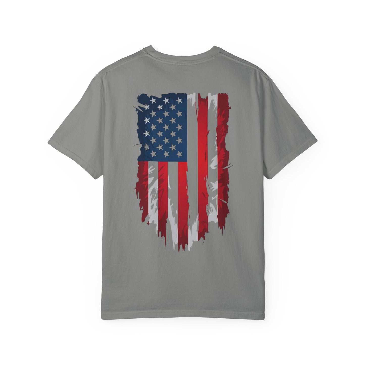 Patriotic Unisex Garment-Dyed T-Shirt - American Flag Design